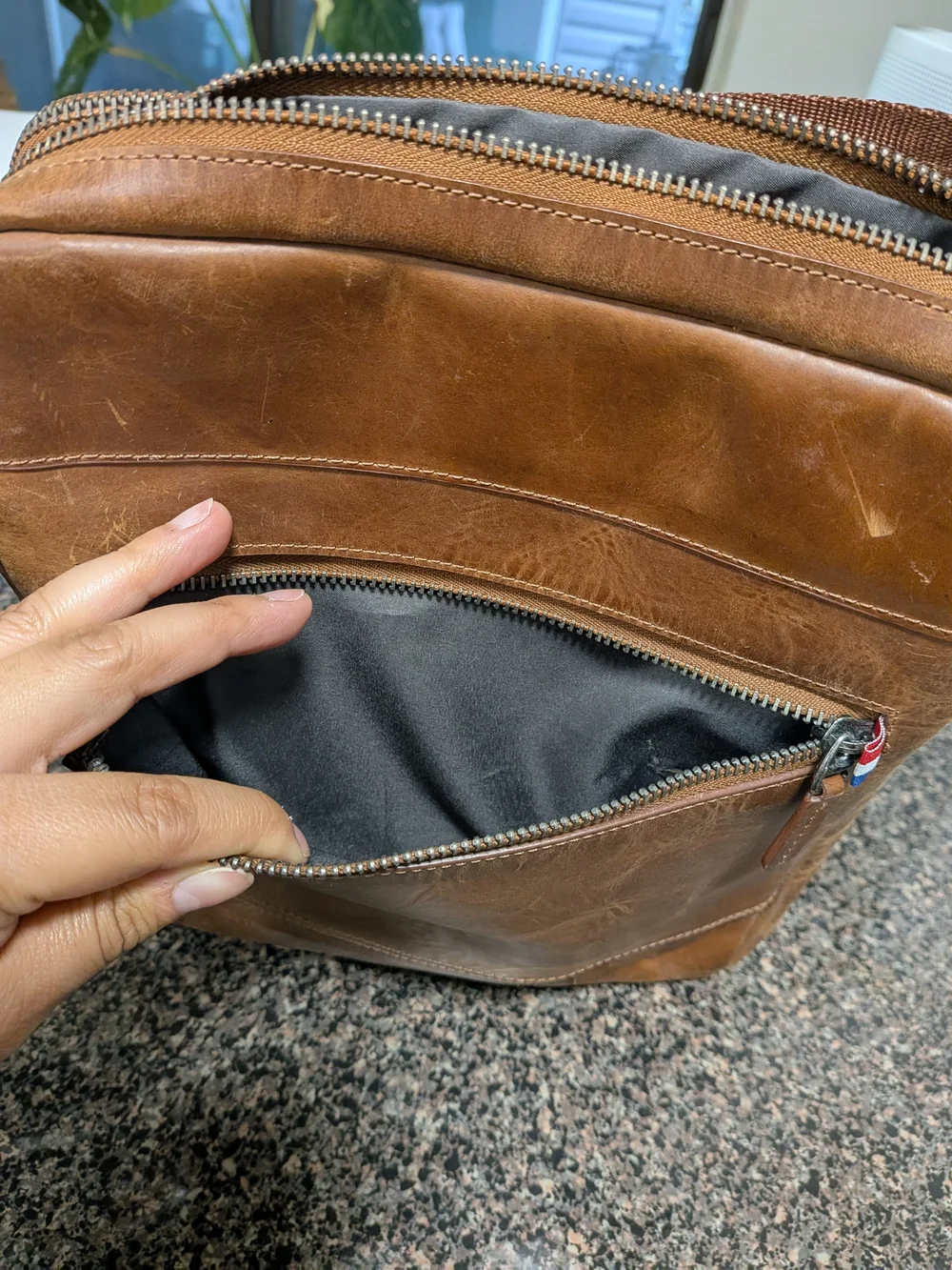 Men's Brown Leather Crossbody Bag - Classic Everyday Carry